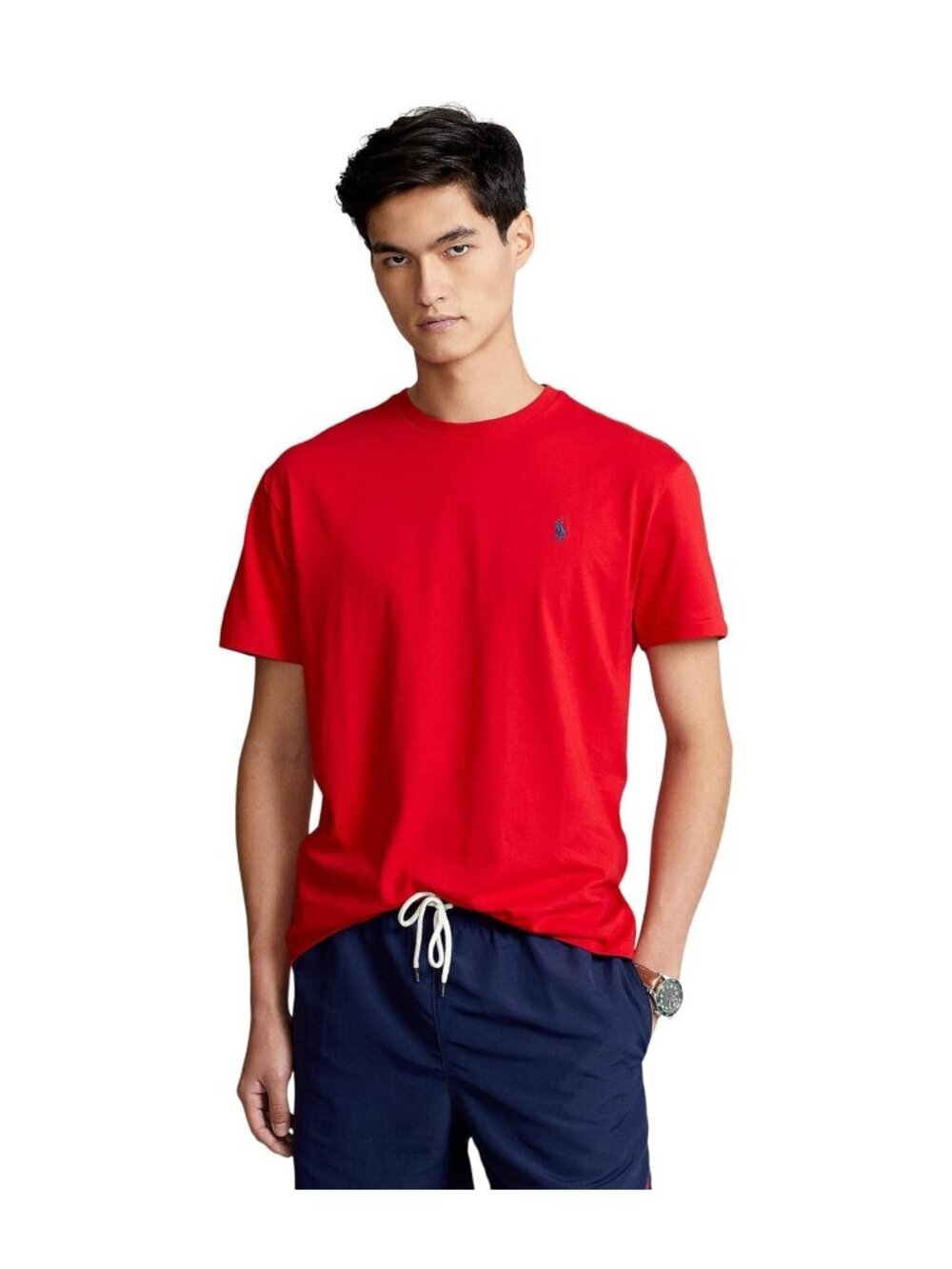 Polo Ralph Lauren Men's L Red Short-Sleeve Waffle T-Shirt P0434